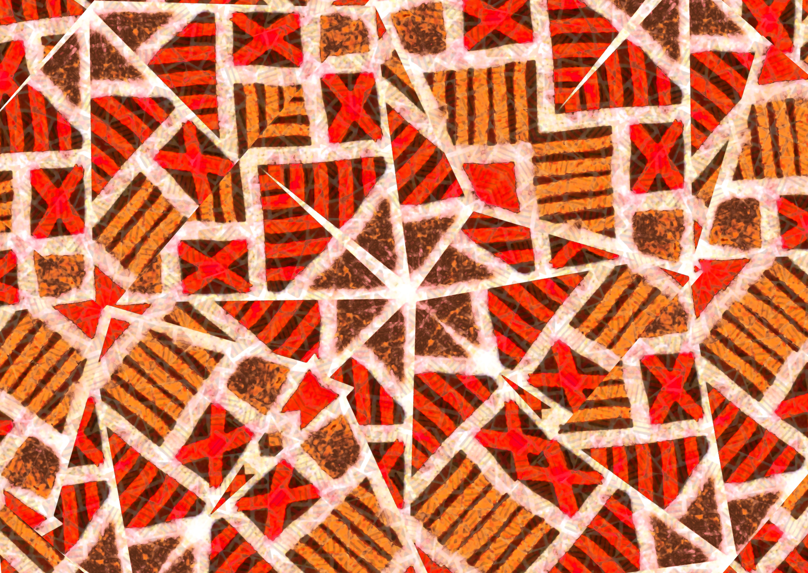 geometric tribal print redish